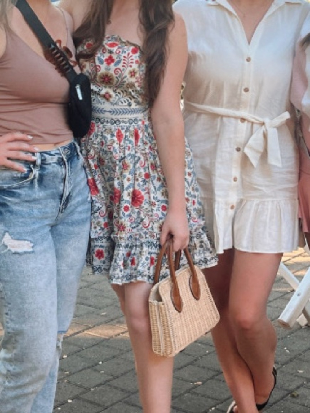 Forever That Girl (Anthropologie) Floral Strapless Sundress